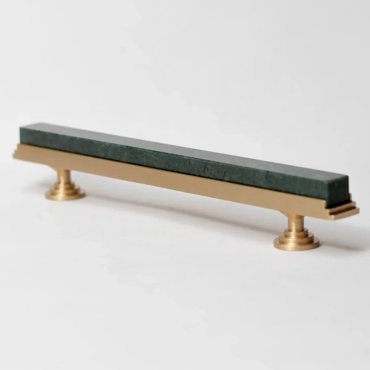 Fuji White Marble & Brass Handle | Luxury Cabinet Handle India