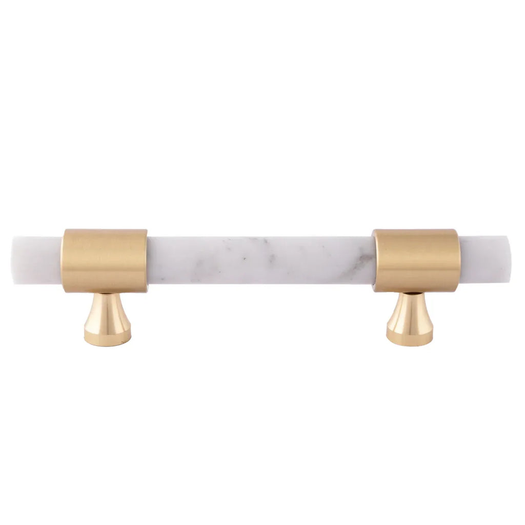Karish Marble & Brass Cabinet Handles | Luxury Marble Handles India