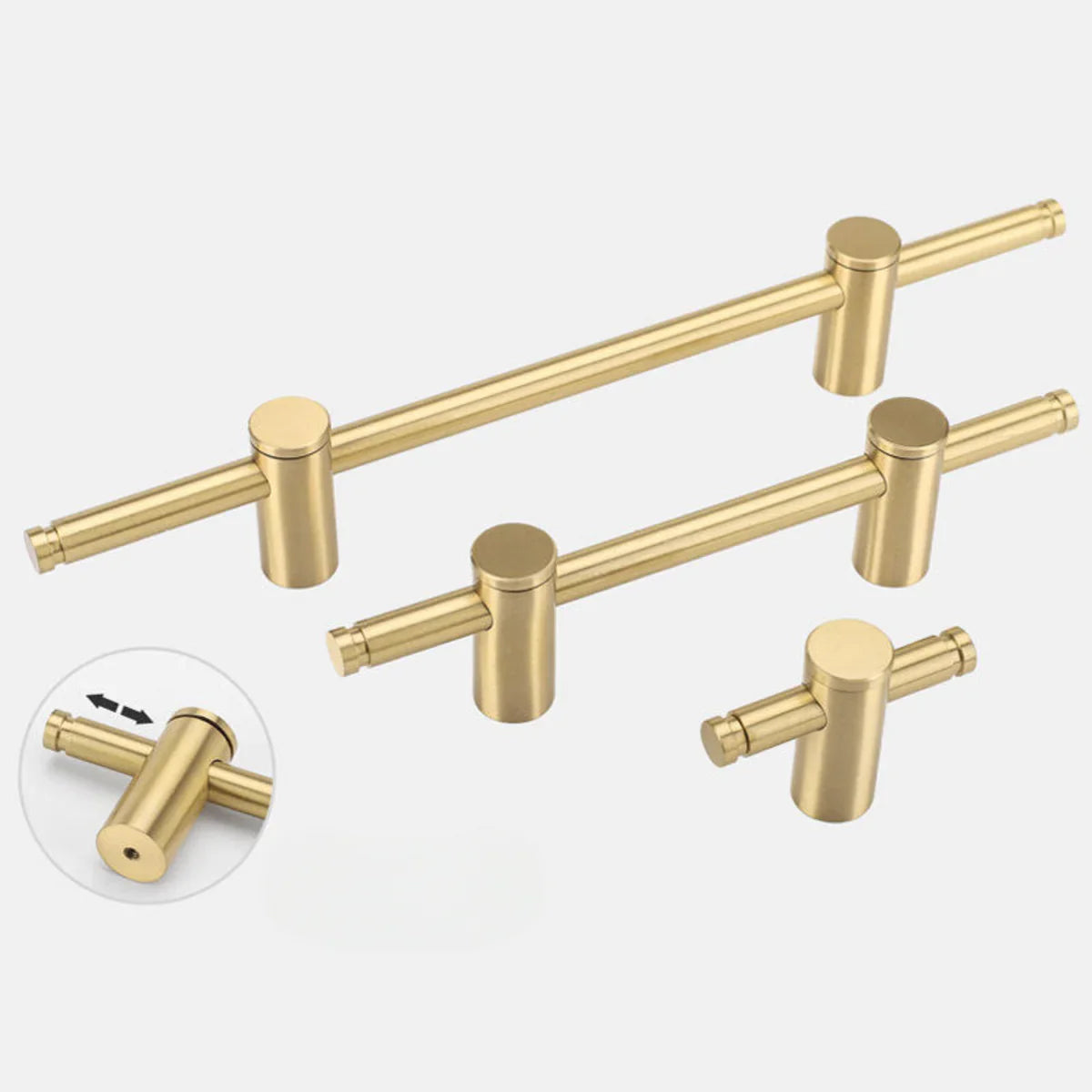 Adjustable Solid Brass Bar Handles | Premium Cabinet Handles