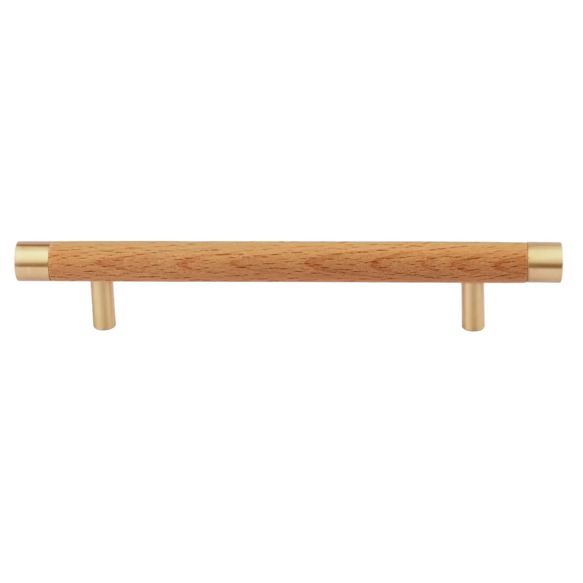 Natural Wood & Brass T-Bar Handle Collection 2