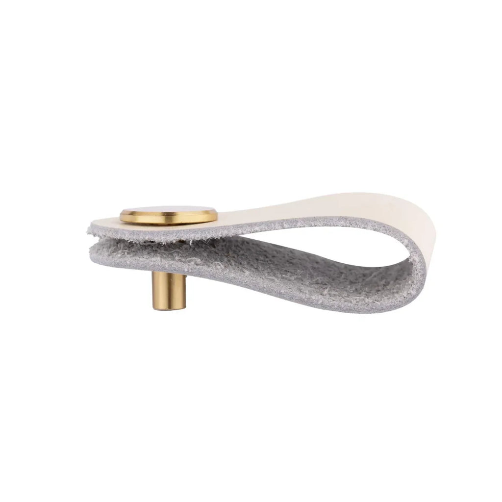 Leather & Brass Strap Cabinet Pulls | Premium Leather Handles