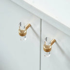 Lumiera Clear Acrylic & Brass Handle Collection